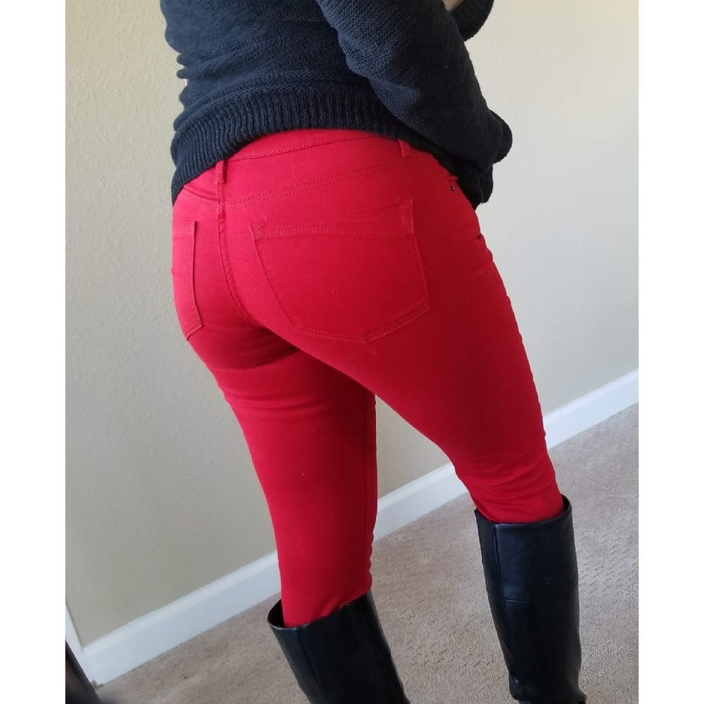 Express Red Jean Legging Stella ❤️